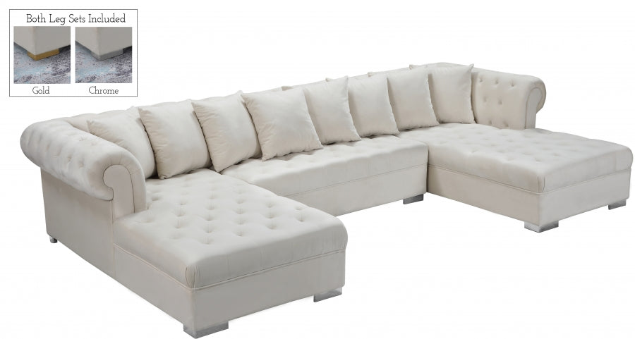 Presley 3pc. Velvet Sectional - MyWaynesHome #