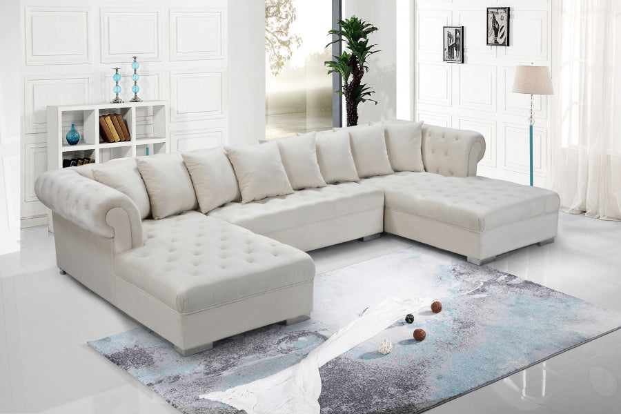 Presley 3pc. Velvet Sectional - MyWaynesHome #