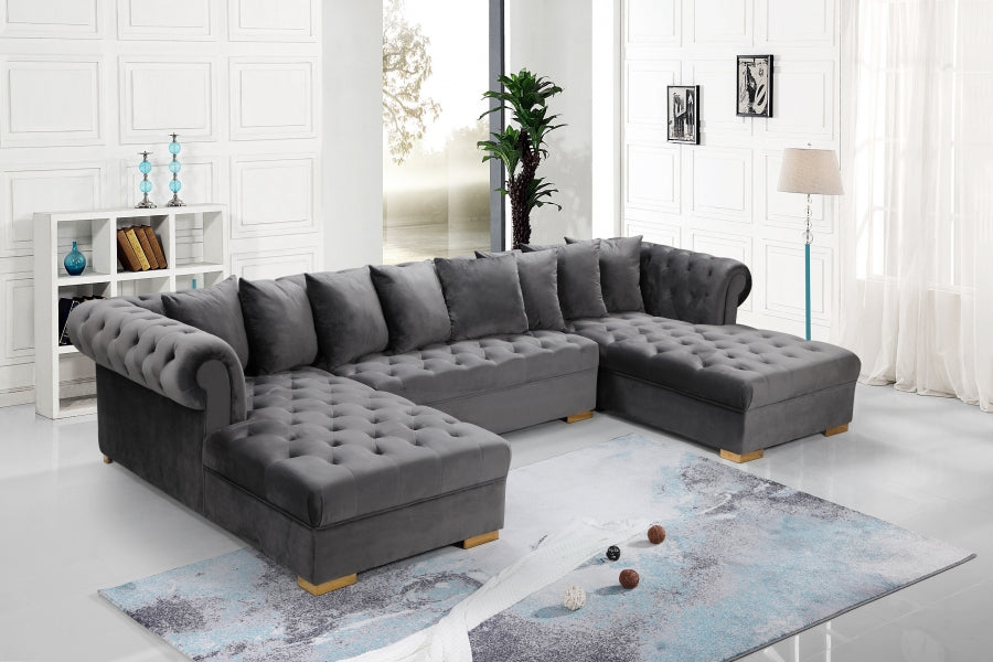 Presley 3pc. Velvet Sectional
