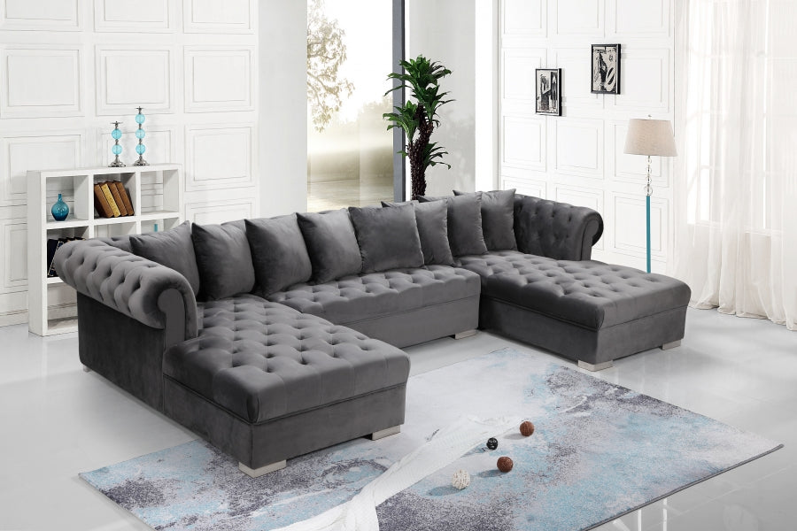 Presley 3pc. Velvet Sectional