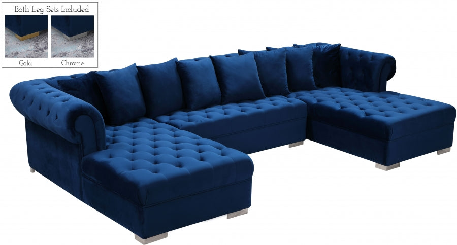 Presley 3pc. Velvet Sectional