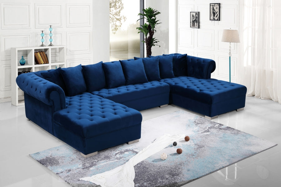 Presley 3pc. Velvet Sectional