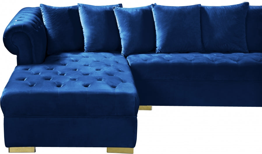 Presley 3pc. Velvet Sectional