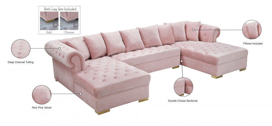 Presley 3pc. Velvet Sectional