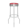 Theodore Red Swivel Bar Stool