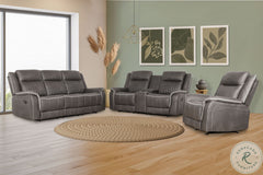 Enzo Dual Reclining Sofa and Loveseat - Gray - MyWaynesHome #