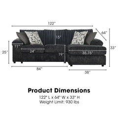 Remi 2 Piece Sectional - MyWaynesHome #