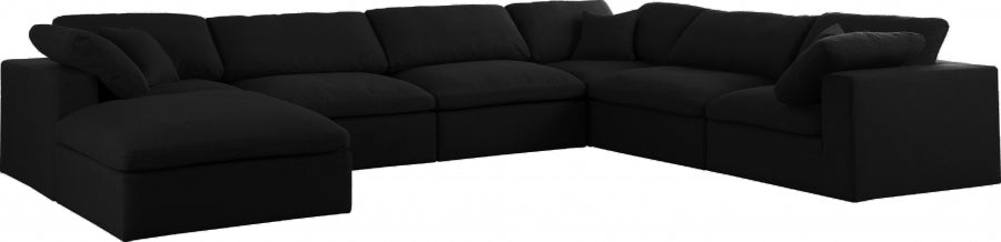 Serene Linen Deluxe Modular Down Filled Cloud-Like Comfort Overstuffed Reversible Sectional - MyWaynesHome #