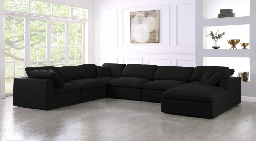 Serene Linen Deluxe Modular Down Filled Cloud-Like Comfort Overstuffed Reversible Sectional - MyWaynesHome #