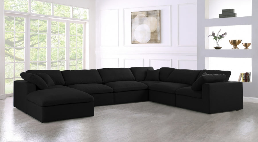 Serene Linen Deluxe Modular Down Filled Cloud-Like Comfort Overstuffed Reversible Sectional - MyWaynesHome #