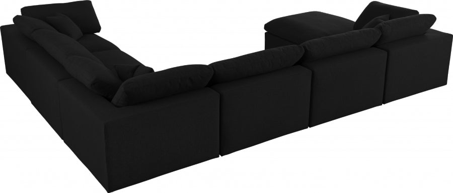 Serene Linen Deluxe Modular Down Filled Cloud-Like Comfort Overstuffed Reversible Sectional - MyWaynesHome #