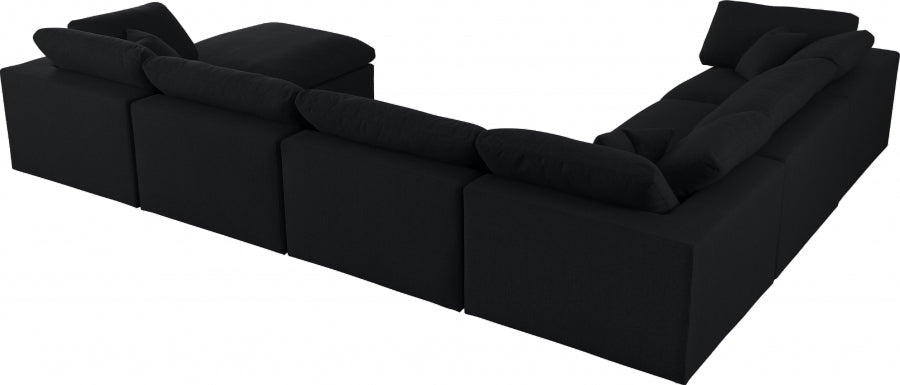 Serene Linen Deluxe Modular Down Filled Cloud-Like Comfort Overstuffed Reversible Sectional - MyWaynesHome #