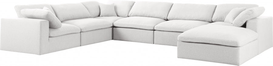 Serene Linen Deluxe Modular Down Filled Cloud-Like Comfort Overstuffed Reversible Sectional - MyWaynesHome #