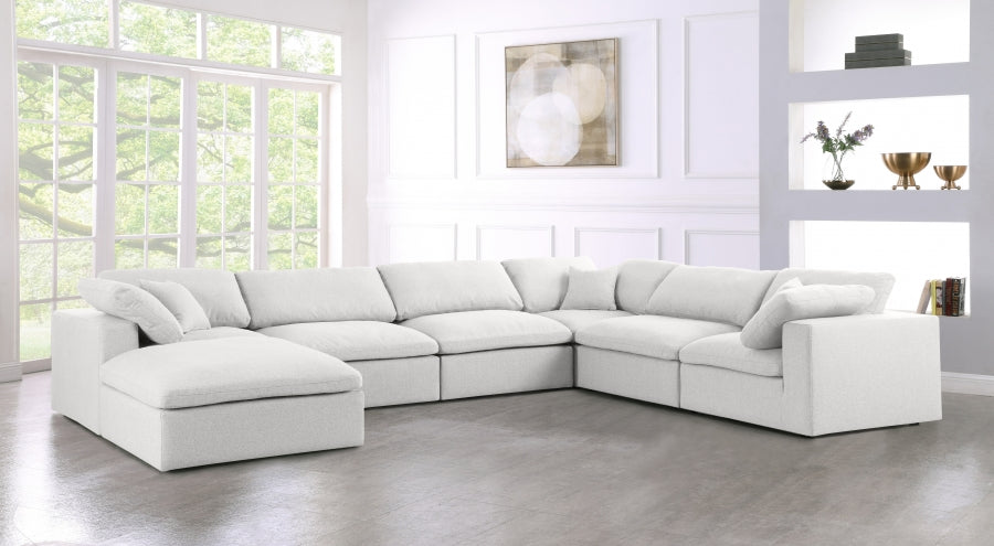 Serene Linen Deluxe Modular Down Filled Cloud-Like Comfort Overstuffed Reversible Sectional - MyWaynesHome #
