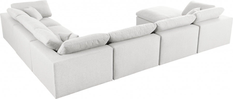 Serene Linen Deluxe Modular Down Filled Cloud-Like Comfort Overstuffed Reversible Sectional - MyWaynesHome #