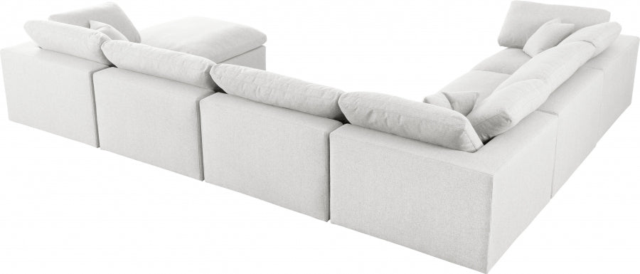 Serene Linen Deluxe Modular Down Filled Cloud-Like Comfort Overstuffed Reversible Sectional - MyWaynesHome #