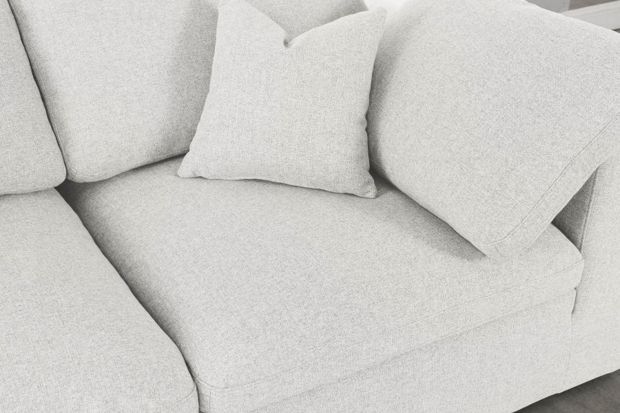 Serene Linen Deluxe Modular Down Filled Cloud-Like Comfort Overstuffed Reversible Sectional - MyWaynesHome #