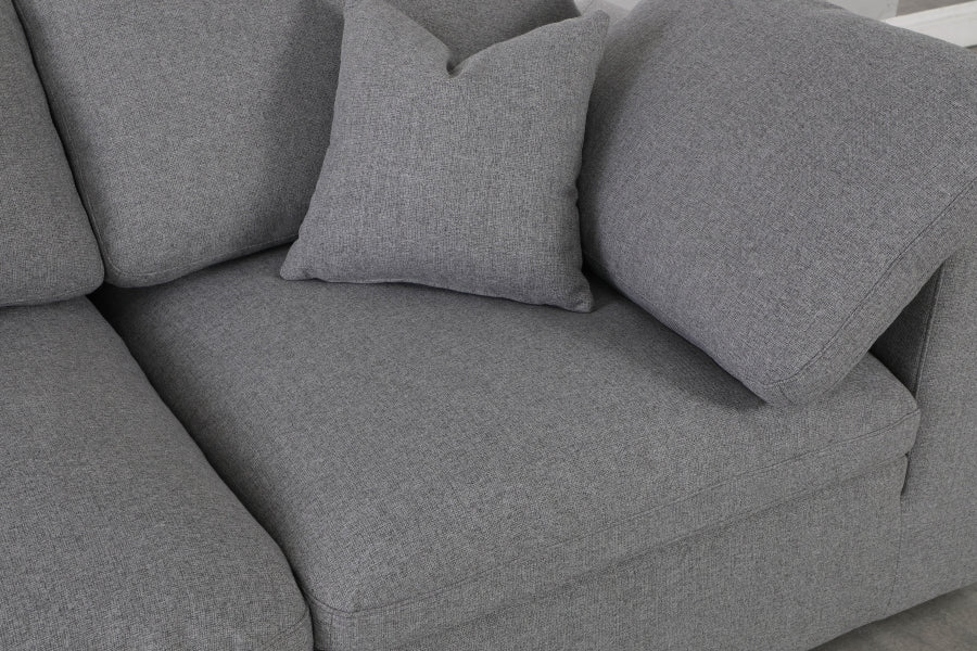 Serene Linen Deluxe Modular Down Filled Cloud-Like Comfort Overstuffed Reversible Sectional - MyWaynesHome #