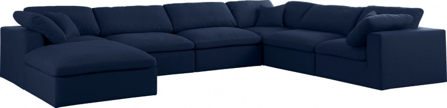 Serene Linen Deluxe Modular Down Filled Cloud-Like Comfort Overstuffed Reversible Sectional