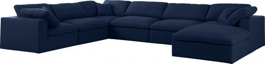 Serene Linen Deluxe Modular Down Filled Cloud-Like Comfort Overstuffed Reversible Sectional