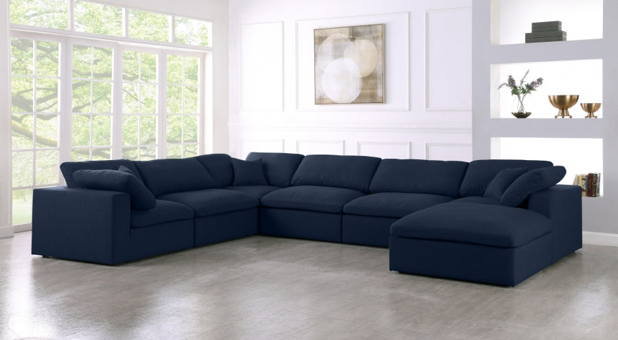 Serene Linen Deluxe Modular Down Filled Cloud-Like Comfort Overstuffed Reversible Sectional