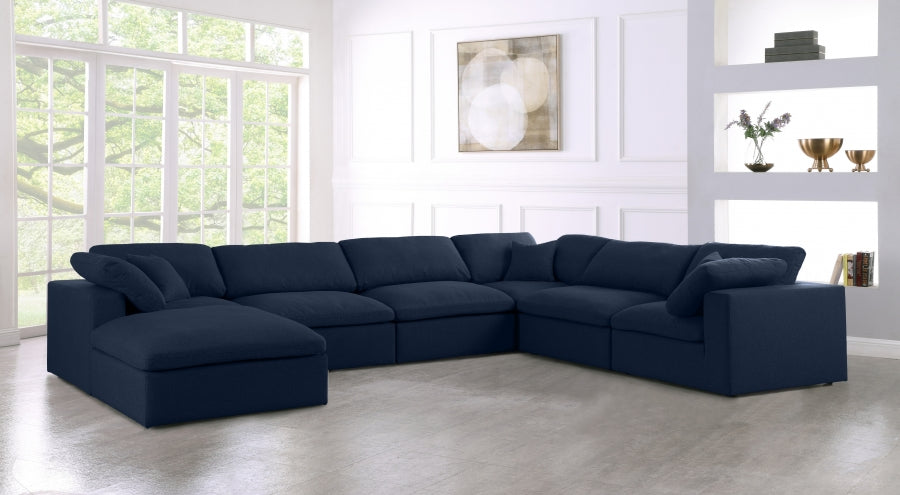 Serene Linen Deluxe Modular Down Filled Cloud-Like Comfort Overstuffed Reversible Sectional