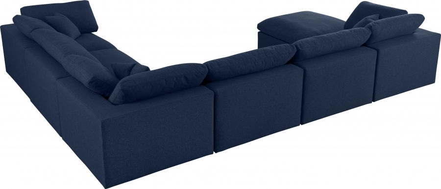 Serene Linen Deluxe Modular Down Filled Cloud-Like Comfort Overstuffed Reversible Sectional