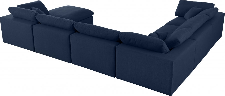 Serene Linen Deluxe Modular Down Filled Cloud-Like Comfort Overstuffed Reversible Sectional