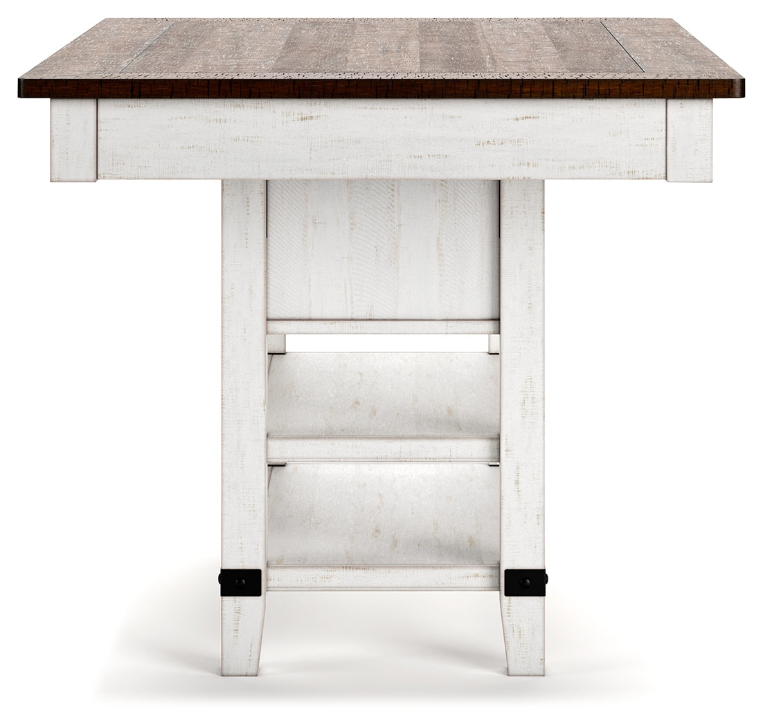 Valebeck RECT Dining Room Counter Table -White/Brown - MyWaynesHome #