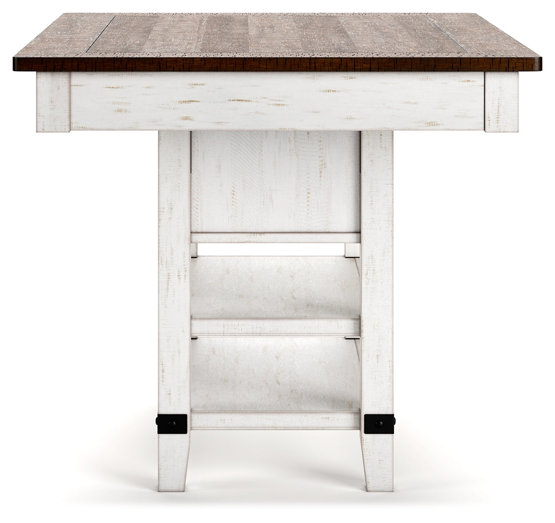 Valebeck RECT Dining Room Counter Table -White/Brown - MyWaynesHome #