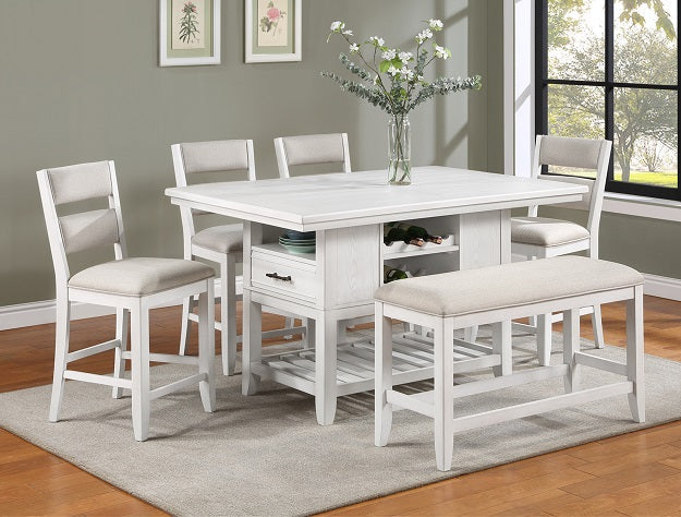 Wendy White Counter Height Chair, Set of 2 - MyWaynesHome #