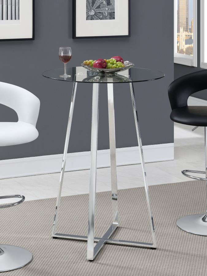 Zanella Silver Bar Table - MyWaynesHome #