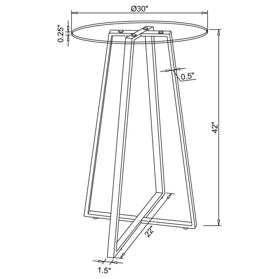 Zanella Silver Bar Table - MyWaynesHome #