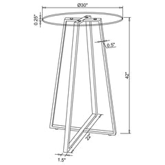 Zanella Silver Bar Table - MyWaynesHome #