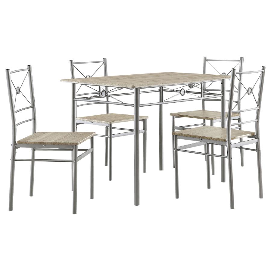 Anna Silver 5 Pc Dining Set - MyWaynesHome #