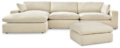 Elyza 3-Piece Sectional with Ottoman - MyWaynesHome #