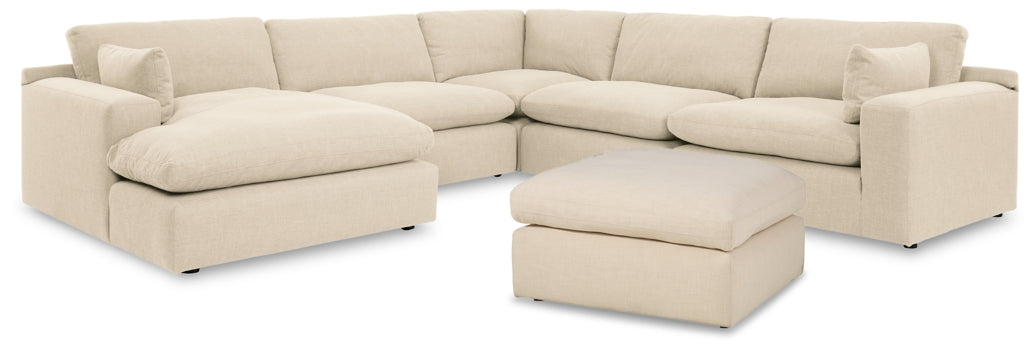 Elyza 5-Piece Sectional with Ottoman - MyWaynesHome #