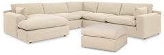 Elyza 5-Piece Sectional with Ottoman - MyWaynesHome #