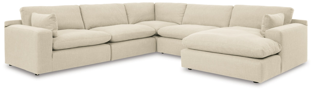 Elyza 5-Piece Sectional with Ottoman - MyWaynesHome #