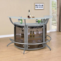 Dallas Silver 3 Pc Home Bar - MyWaynesHome #