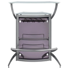 Dallas Silver Home Bar - MyWaynesHome #