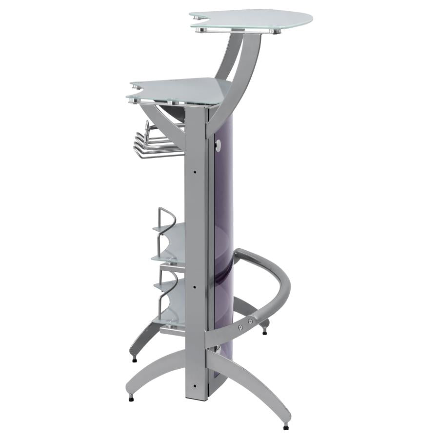 Dallas Silver Home Bar - MyWaynesHome #