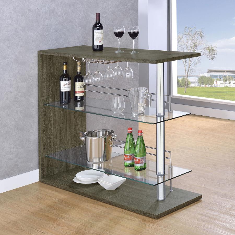 Prescott Grey Home Bar - MyWaynesHome #