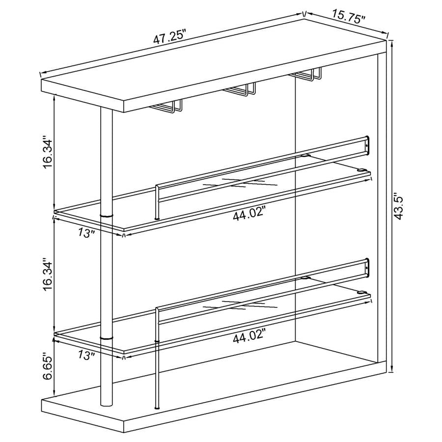 Prescott White Home Bar - MyWaynesHome #