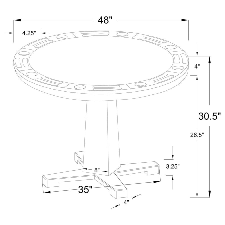 Marietta Brown Game Table - MyWaynesHome #