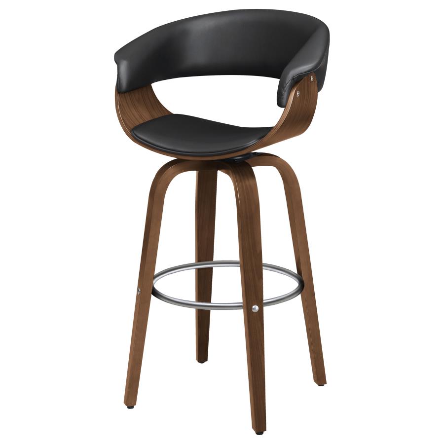 Zion Black Swivel Bar Stool - MyWaynesHome #