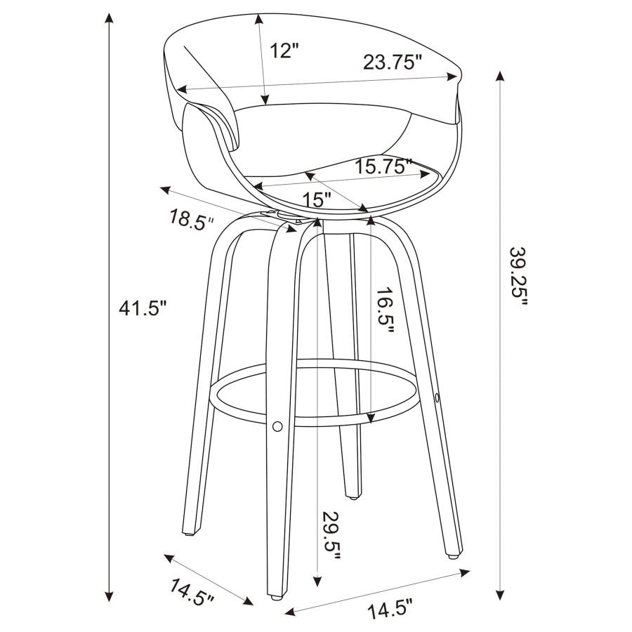 Zion Black Swivel Bar Stool - MyWaynesHome #