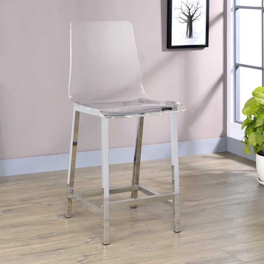 Juelia Clear Counter Stool - MyWaynesHome #