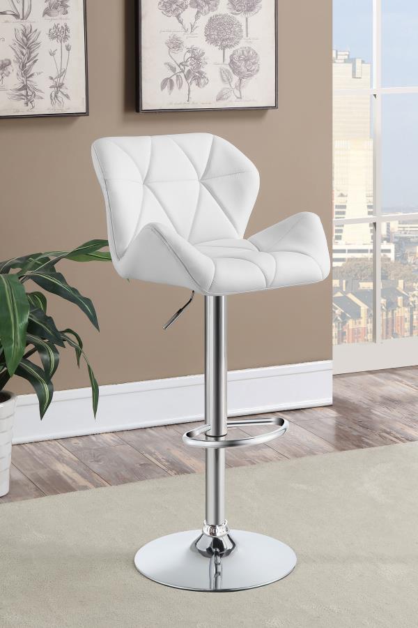 Berrington White Adjustable Bar Stool - MyWaynesHome #