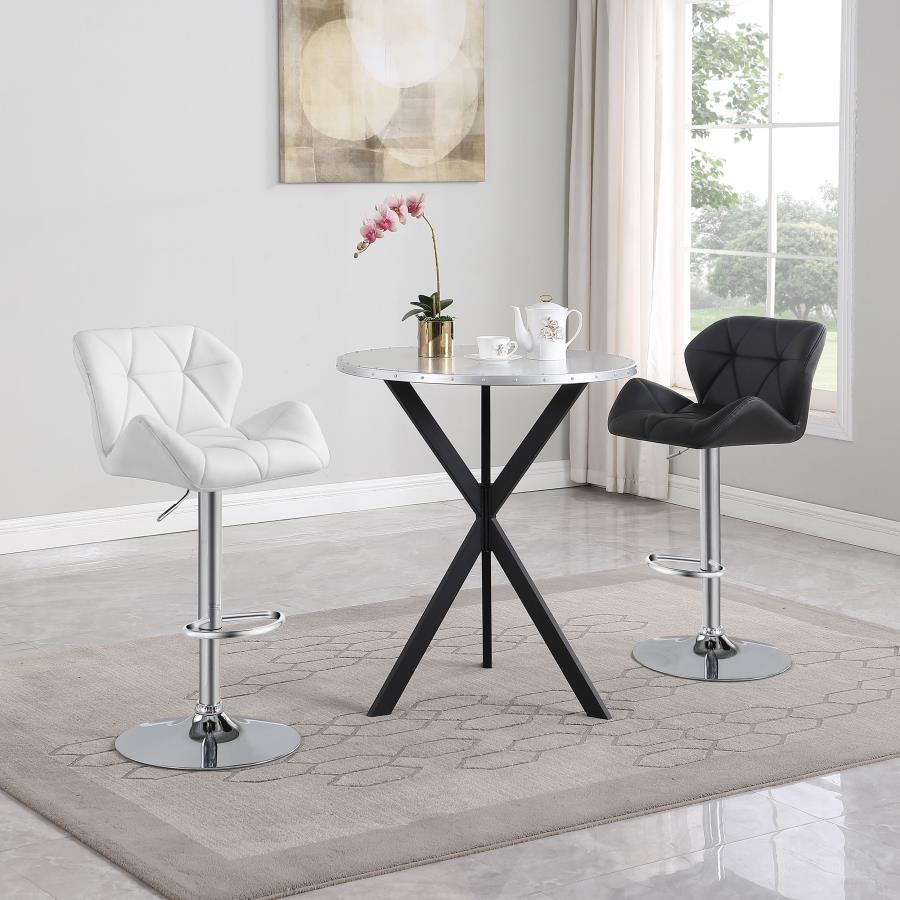 Berrington White Adjustable Bar Stool - MyWaynesHome #